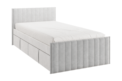 Кровать с ящиками Твикс 90х200 см, (1015х2120х780) галька (велюр)