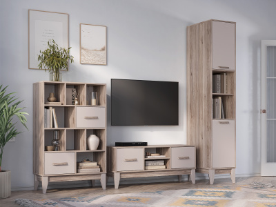 Пенал "Скандика" ПН-14 дуб смоки/кашемир