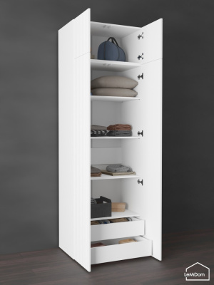 Шкаф с антресолью Linnea MHR-2POA-4 2450х800х510 Белый-М 11.1.1