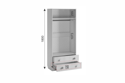 Чудо Шкаф комбинированный (с ящ. 2-створчатый), (800х420х1910) белый рамух