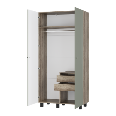 Шкаф 2-х створчатый "Олива" ШК-03 Дуб каньон/MF12