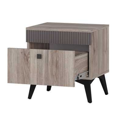 Тумба прикроватная "Кассандра" ТБ-11 Дуб смоки/MF14