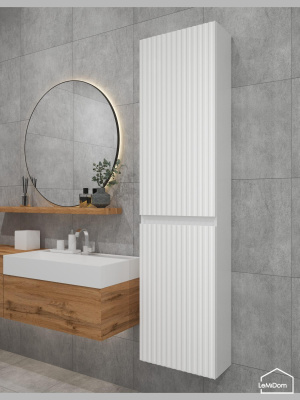 Шкаф пенал навесной для ванной комнаты и туалета MH13-MA 1758х450х217 Белый-М 10.1.1