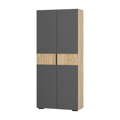 Шкаф 2-х створчатый "Сандра" ШК-04 Крафт/Графит/Тортуга (M27)