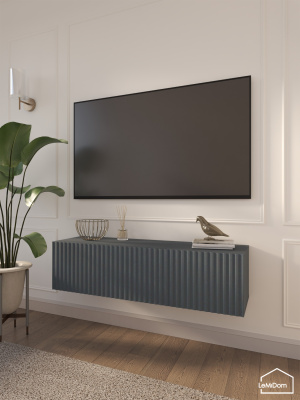 Тумба подвесная под телевизор Lines MTV4-MA 300х1150х315 Графит-М 10.1.25