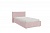 Кровать 0.9 Альба, (1160х2140х895) нежно-розовый (велюр)