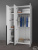 Шкаф Linnea MHR-3-1 2050х1200х510 Белый-М 11.1.1