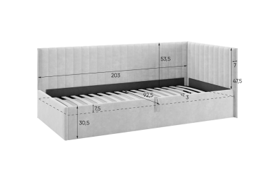 Комплект детской мебели "Зефир К9" (4015х1000х2300), (4015х1000х2300) белое дерево/пудра розовая (эмаль)/нежно-розовый (велюр)