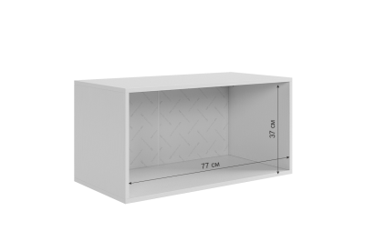 Зефир Антресоль двухдверная 118.01, (800х422х400) белое дерево/белый (эмаль)