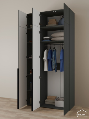 Шкаф с антресолью Linnea MHR-3A-1 2450х1200х510 графит-М 11.1.25