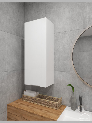 Шкаф навесной для ванной комнаты и туалета MH21-MA 750х300х217 Белый-М 13.1.2