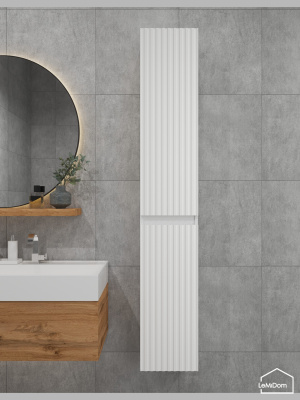 Шкаф пенал навесной для ванной комнаты и туалета MH12-MA 1758х300х217 Белый-М 10.1.1