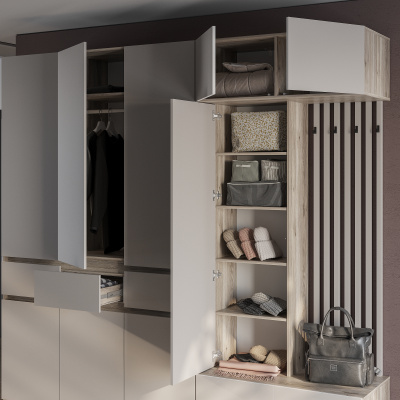 Шкаф 2-х створчатый "Багира" ШК-03 Дуб смоки/Кашемир