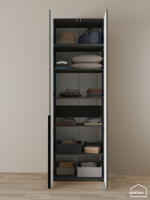 Шкаф с антресолью Linnea MHR-2A-2 2450х800х510 графит-М 11.1.25