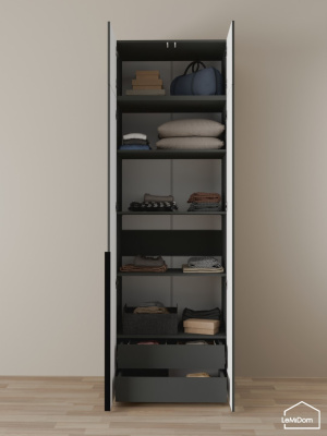 Шкаф с антресолью Linnea MHR-2A-3 2450х800х510 графит-М 11.1.25