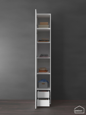 Шкаф с антресолью Linnea MHR-1POA-4 2450х400х510 Белый-М 11.1.1