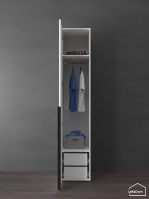Шкаф Linnea MHR-1-3 2050х400х510 Белый-М 11.1.1