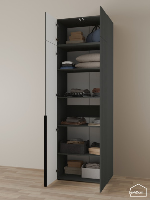 Шкаф с антресолью Linnea MHR-2A-2 2450х800х510 графит-М 11.1.25