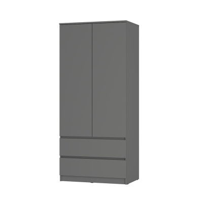 Шкаф 2-х створчатый "Симпл" ШК-03 графит