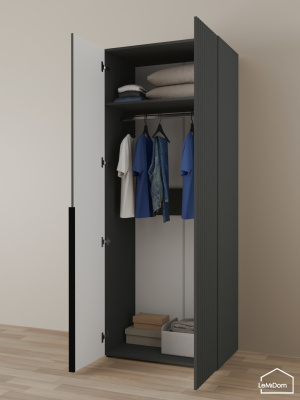 Шкаф Linnea MHR-2-1 2050х800х510 графит-М 11.1.25