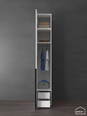 Шкаф с антресолью Linnea MHR-1A-3 2450х400х510 Белый-М 11.1.1