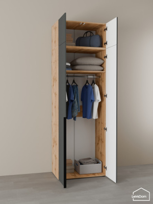 Шкаф с антресолью Linnea MHR-2A-1 2450х800х510 дв-М 11.1.25