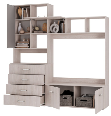 "Белла" центр. секция ясень белый