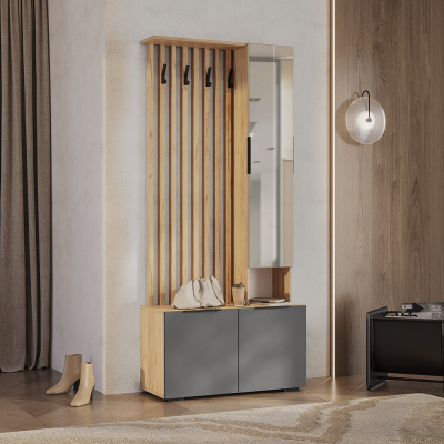 Прихожая "Сандра" ПР-03 Крафт/Графит