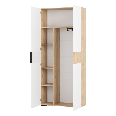 Шкаф 2-х створчатый "Сандра" ШК-04 Крафт/Белый/Тортуга (М27)