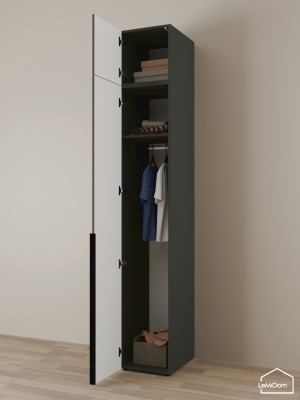 Шкаф с антресолью Linnea MHR-1A-1 2450х400х510 графит-М 11.1.25