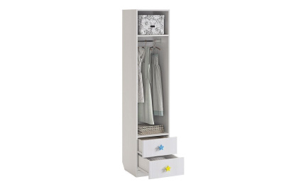 Чудо Шкаф комбинированный (с ящ. 1-створчатый), (400х420х1910) белый рамух