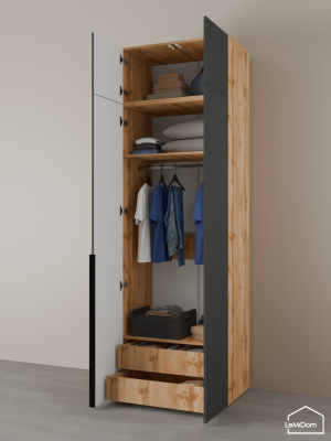 Шкаф с антресолью Linnea MHR-2A-3 2450х800х510 дв-М 11.1.25