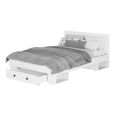 Кровать 1,4 м "Софт" КР-11 Белый/Эмаль белая (F26)