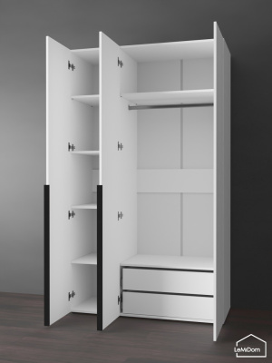 Шкаф Linnea MHR-3-2 2050х1200х510 Белый-М 11.1.1