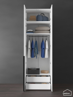 Шкаф с антресолью Linnea MHR-2A-3 2450х800х510 Белый-М 11.1.1