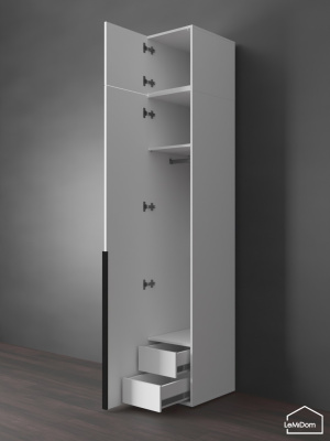 Шкаф с антресолью Linnea MHR-1A-3 2450х400х510 Белый-М 11.1.1