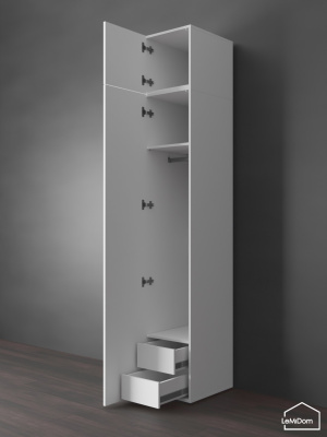 Шкаф с антресолью Linnea MHR-1POA-3 2450х400х510 Белый-М 11.1.1