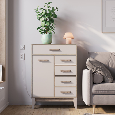 Комод "Скандика" КМ-13 дуб смоки/кашемир