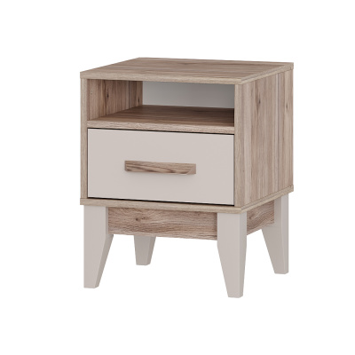 Тумба прикроватная "Скандика" ТБ-11 дуб смоки/кашемир