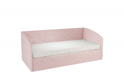 Кровать  0.9 Бест (Софа), (2115х1000х785) нежно-розовый (велюр)
