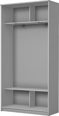 Шкаф-купе 2-х дверный Выдвижные вешалки Матовое стекло В2300 х Г420