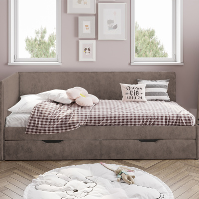 Кровать односпальная "Лео" КР-49 Белый/Маренго