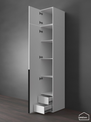 Шкаф с антресолью Linnea MHR-1A-4 2450х400х510 Белый-М 11.1.1