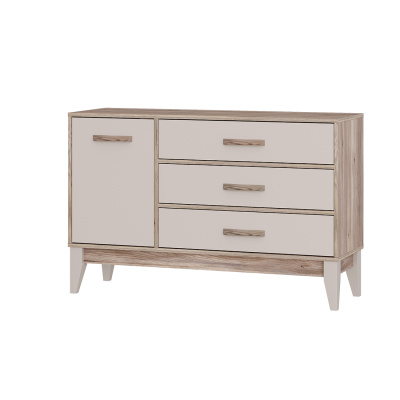 Комод "Скандика" КМ-12 дуб смоки/кашемир