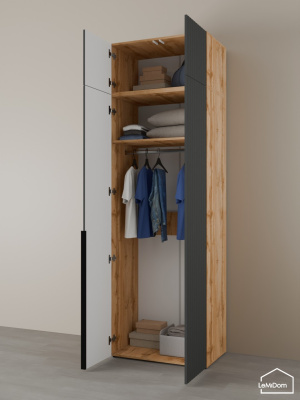 Шкаф с антресолью Linnea MHR-2A-1 2450х800х510 дв-М 11.1.25