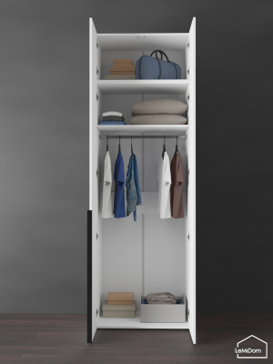 Шкаф с антресолью Linnea MHR-2A-1 2450х800х510 Белый-М 11.1.1