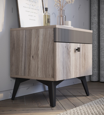 Тумба прикроватная "Кассандра" ТБ-11 Дуб смоки/MF14