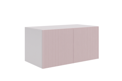 Комплект детской мебели "Зефир К9" (4015х1000х2300), (4015х1000х2300) белое дерево/пудра розовая (эмаль)/нежно-розовый (велюр)