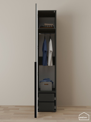 Шкаф Linnea MHR-1-3 2050х400х510 графит-М 11.1.25