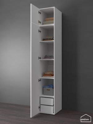 Шкаф с антресолью Linnea MHR-1POA-4 2450х400х510 Белый-М 11.1.1